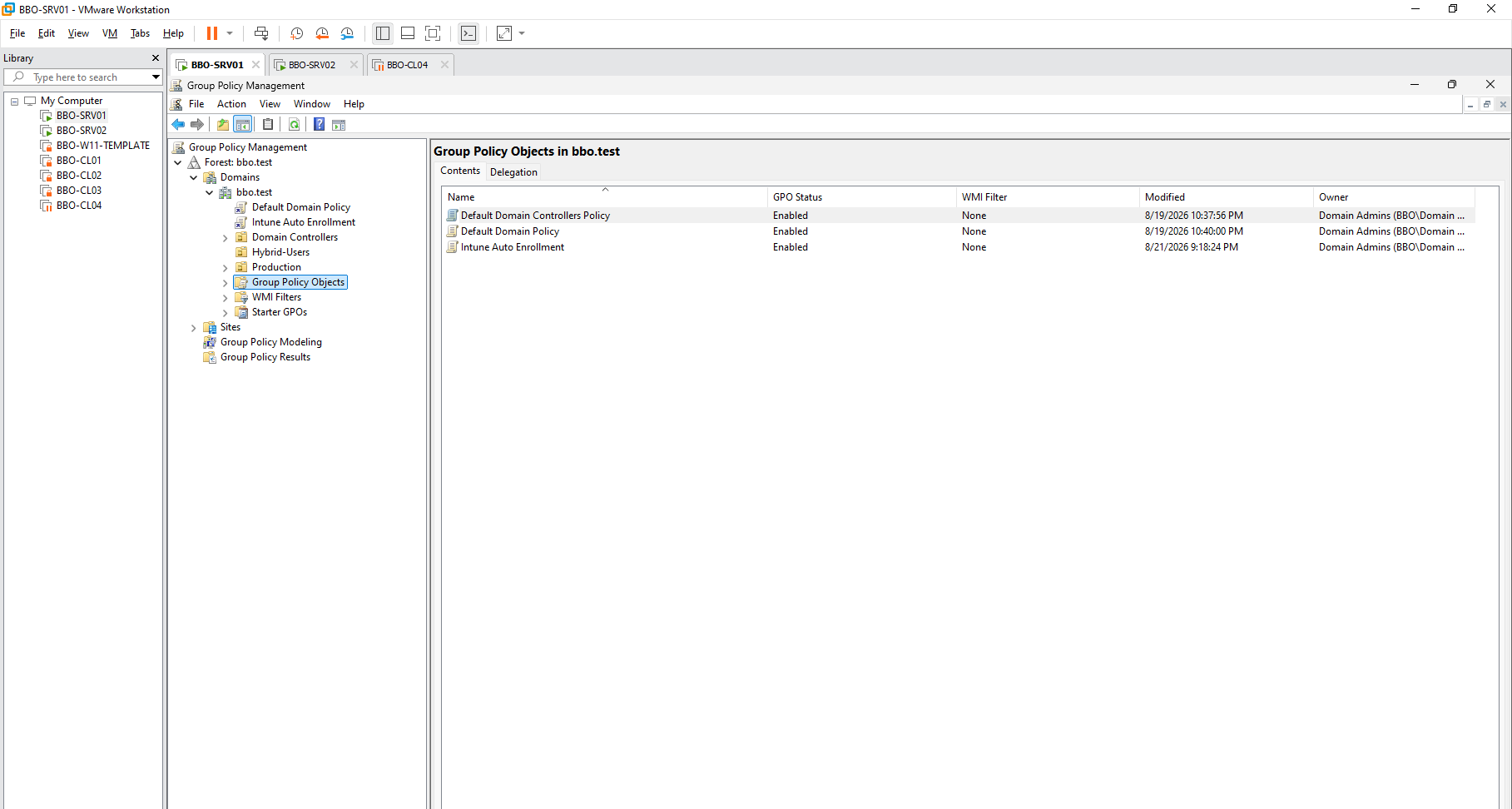 Group Policy Management administration
